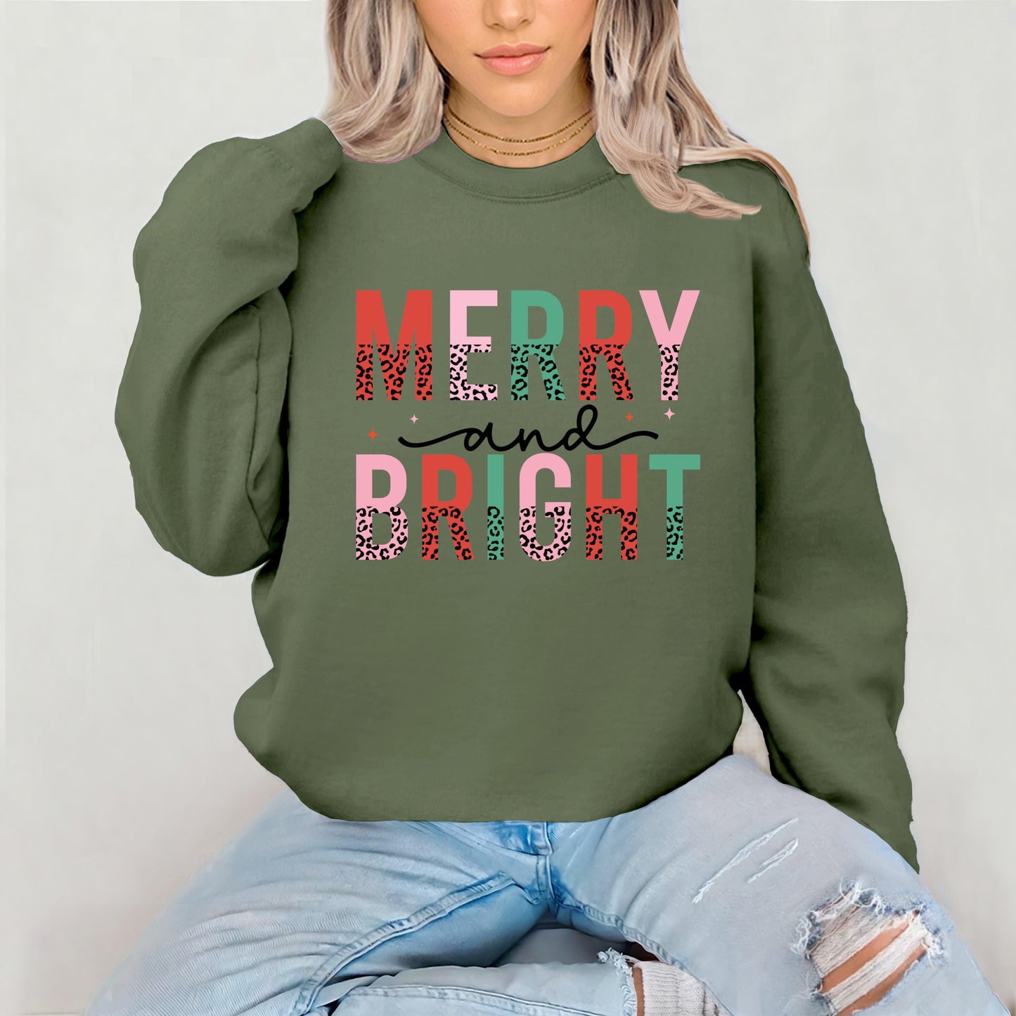 Merry and Bright Christmas Sweatshirt