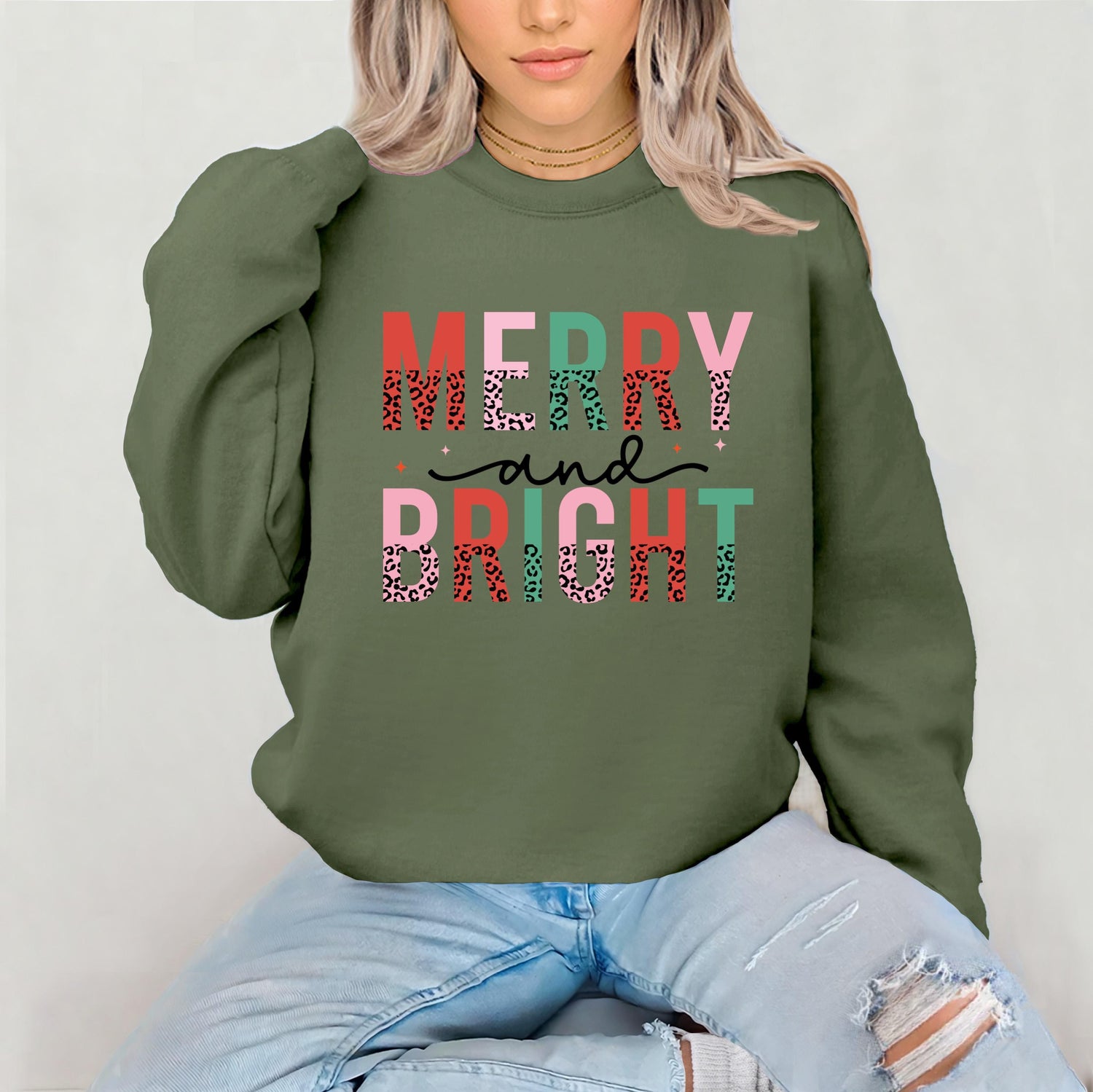 Merry and Bright Christmas Sweatshirt